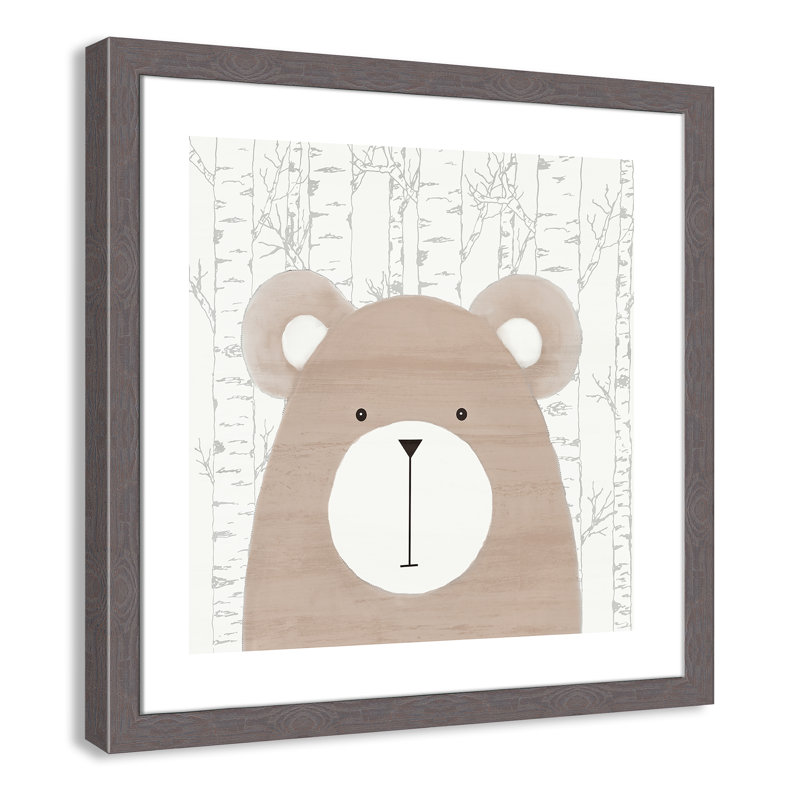 Friends 1, art encadré, H 22,5 po x l 22,5 po x P 0,6 po, Encadré plat à grain de bois gris