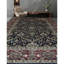 Tapis noir et rouge de haute qualité noué à la main