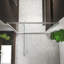 Porte de douche pivotante l 44-48 "x H 74" avec verre trempé ouvert vers l'extérieur de 105 ° 5/16 "-130372989