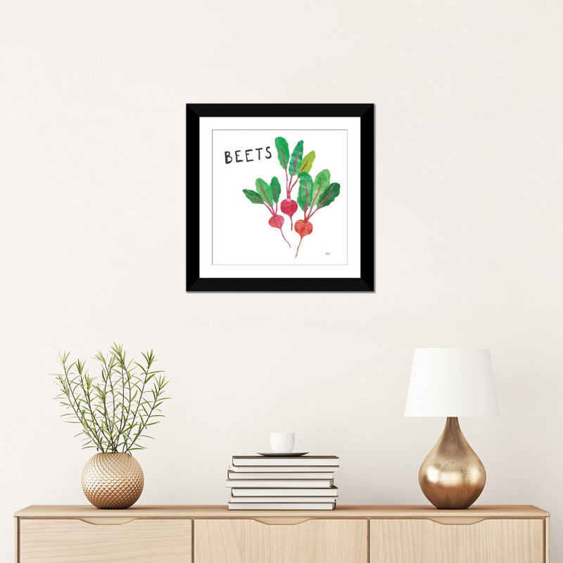 « cuisine prepour jardin v », impression sur toile, H 16 po x l 16 po x P 1 po, Papier avec cadre noir, Blanc