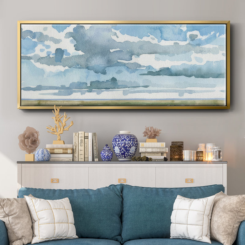 Open Sky Study II- Framed Canvas, 24" H x 60" W
