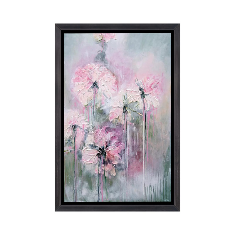 «Gentle Summer Rain», reproduction d'art, H 26 po x l 18 po x 1,5 po, Cadre noir vieilli