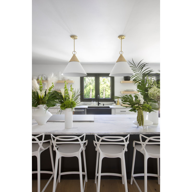 MICA 1 LIGHT PENDANT, 21" H x 18" W x 18" D