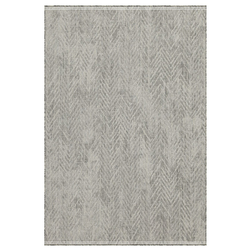 Silver 2 Ft. 7 In. X 7 Ft. 3 In. Indoor/Outdoor Area Rug, Rectangle 7 pi 10 po x 10 pi 3 po