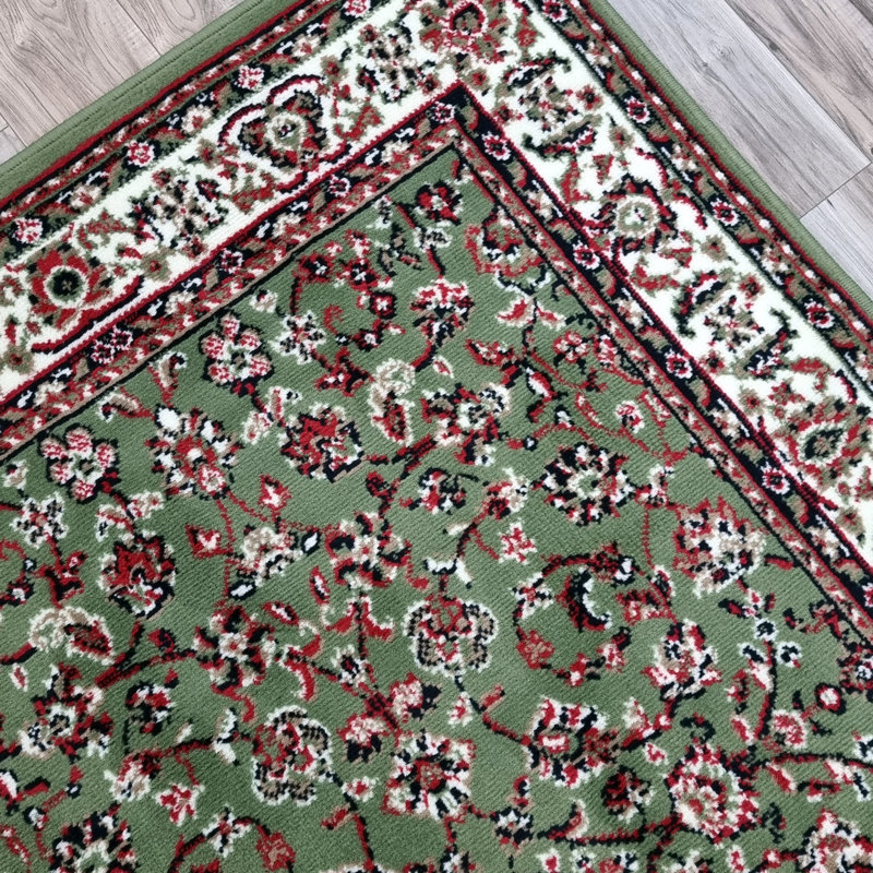Yorkana Red/Green/Grey Rug, Rectangle 120 x 170cm