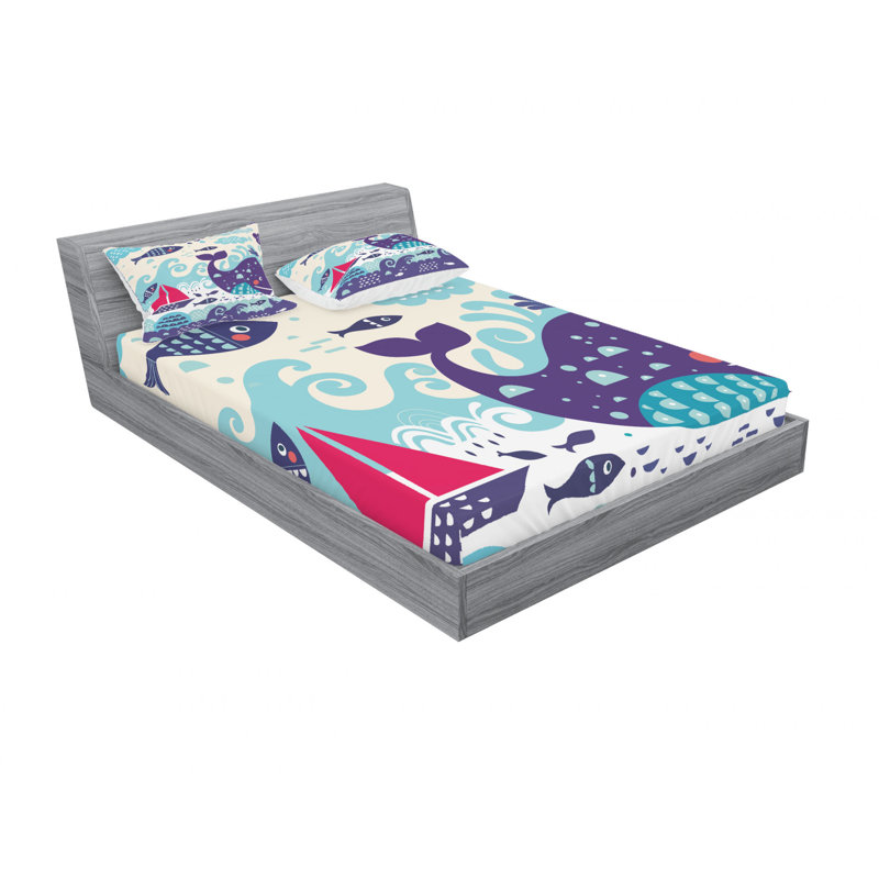 Ensemble de draps en microfibre Marine, Taie d'oreiller taille double
