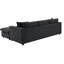 Canapé modulaire en L avec canapé convertible en tissu 4 places-121367205