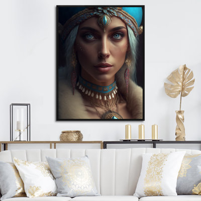 Femme aux yeux bleus V sur toile