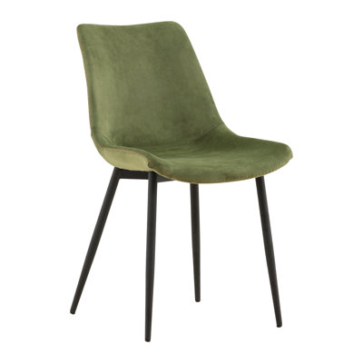 Velvet Side Chair in Green