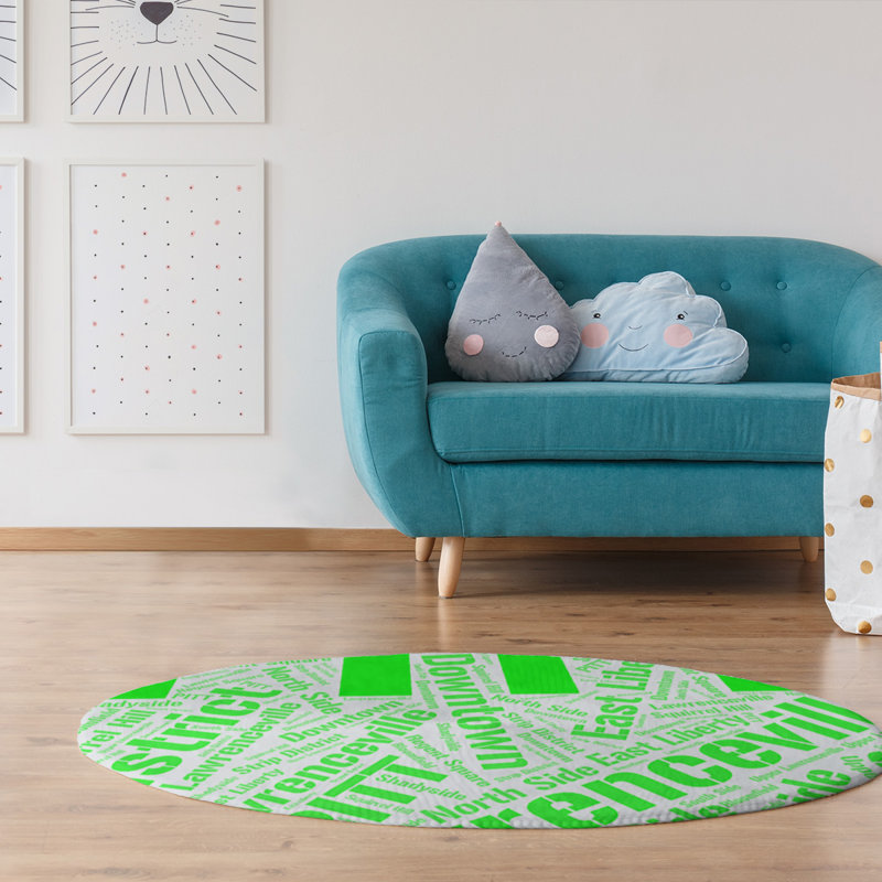Chenille Indoor Rug, Round 5'