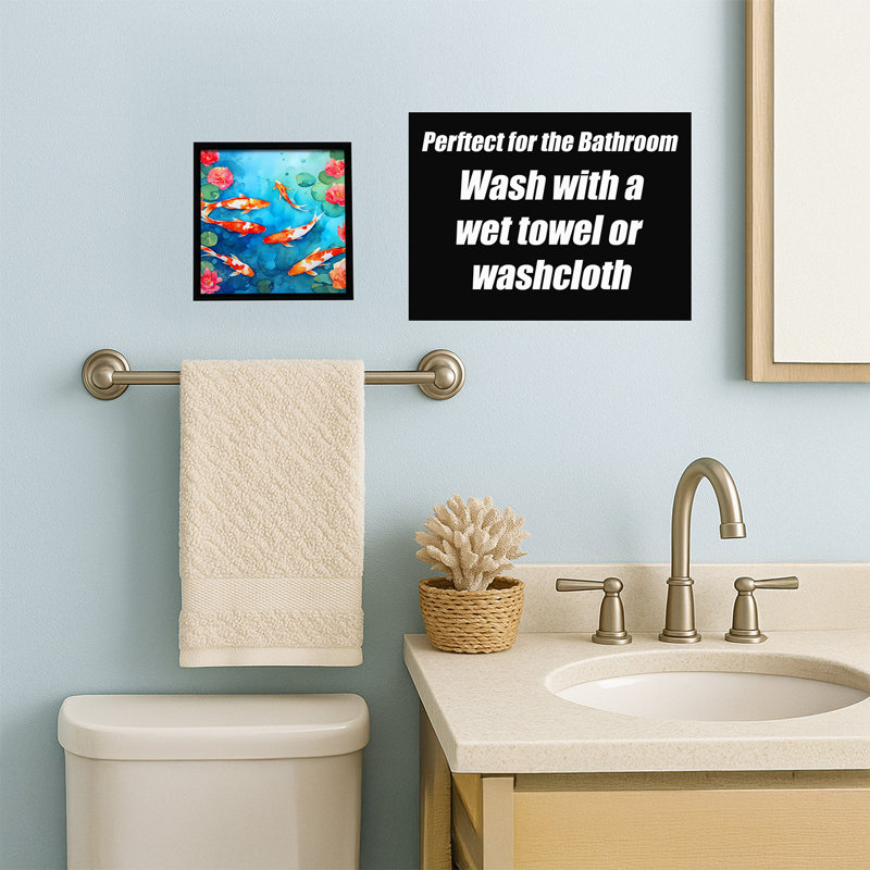 Koi Fish Framed Metal Print