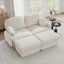 Canapé en forme de U Chenille Cloud, canapé à assise profonde avec repose-pieds amovibles, coussins ronds et coussins de dossier matelassés exquis, pieds de cadre de base encastrés, assemblage facile, convient au salon-127493392