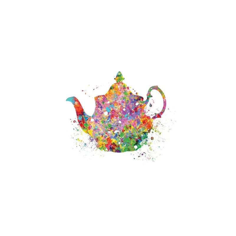 Teapot - Wrapped Canvas Painting, 20.32 cm H x 30.48 cm W