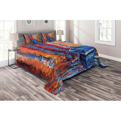 Fishing Sail Boat Coverlet Set