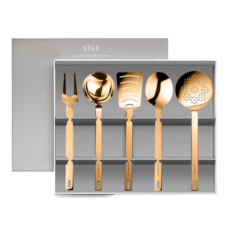MEPRA Stile Stainless Steel Flatware Set, Gold
