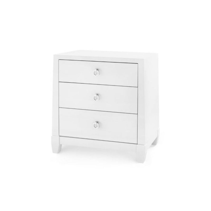 Madison 3 - Drawer Nightstand, Chiffon White