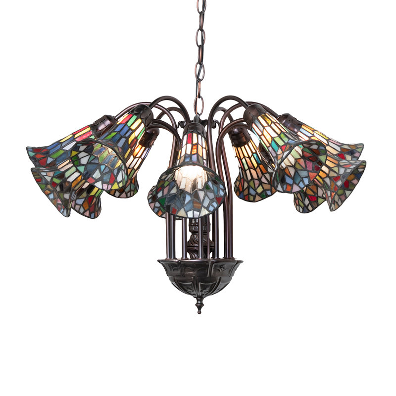 Pond Lily 12 - Light Chandelier, Multicolor