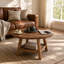 Table basse ronde en bois massif