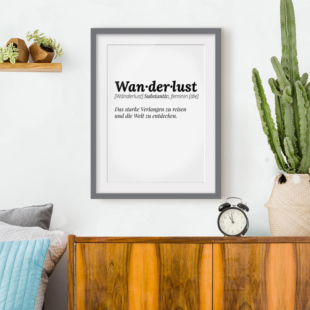 Poster Die Definition von Wanderlust