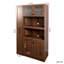Armoire de cuisine avec étagère de rangement coulissante multifonctionnelle à plusieurs niveaux, armoire de rangement de ferme avec 4 portes, organisateurs de garde-manger pour la cuisine, la salle à manger