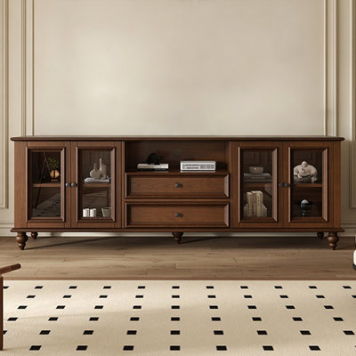Retro Nut-Borwn Solid Wood TV Stands