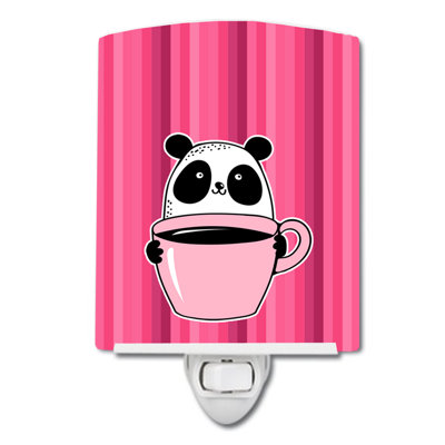 Lampe de nuit en céramique avec café panda ours