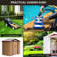 Remise extérieure 7 pi x 4 pi, acier galvanisé, 4 évents, 2 portes coulissantes, spacieuse pour la cour arrière, garage, pelouse, outils de jardin, unité de rangement jaune, 4 pi, entretien de la pelouse,