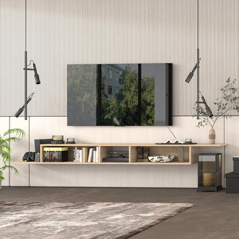 Carnforth 100'' Floating Tv Stand, Oak