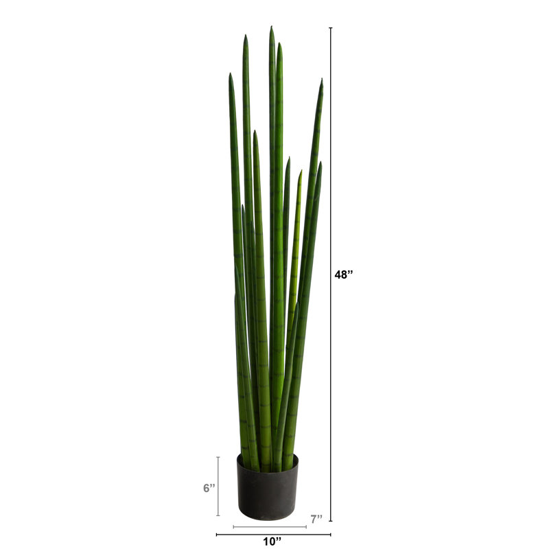 Snake artificiel en pot, H 48 po x l 10 po x P 10 po
