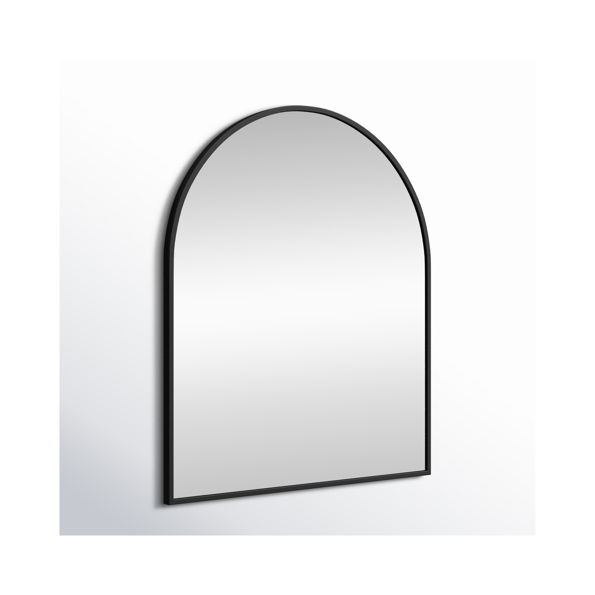 Sabine Metal Arch Wall Mirror, Black, 36" x 30"