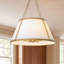 Luminaire suspendu cylindrique en tissu 6 lumières