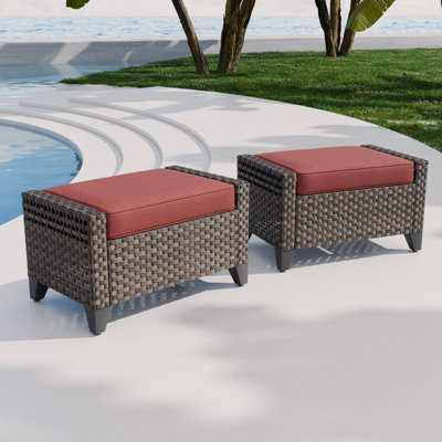 Sivi Upholstered Outdoor Ottoman