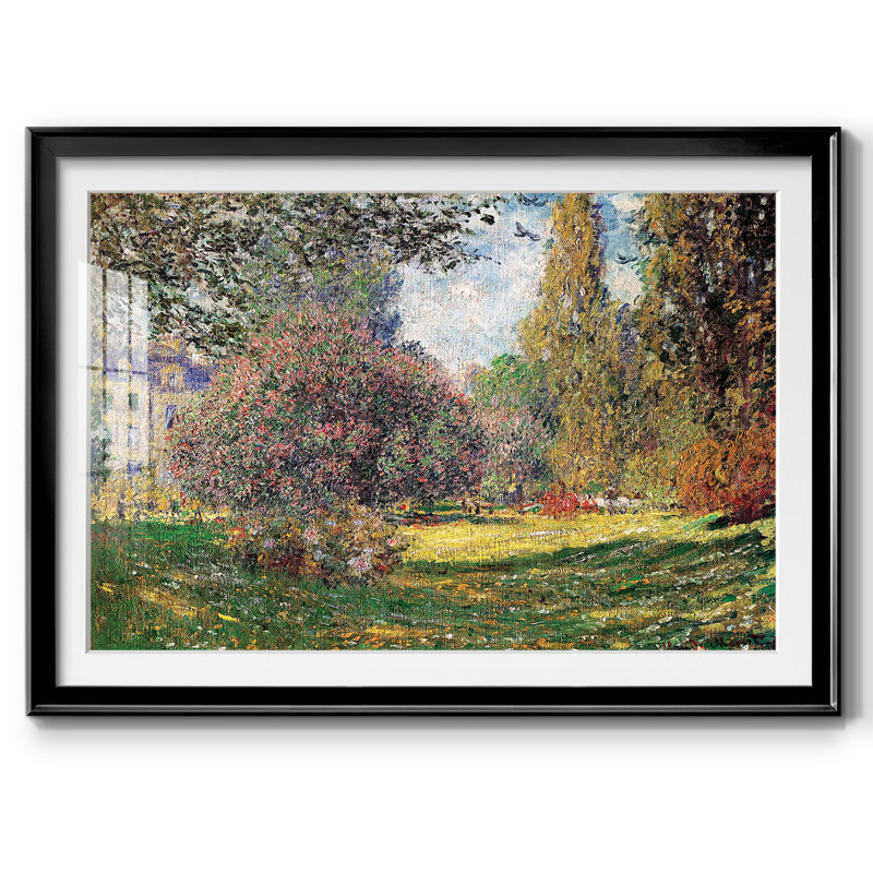 «The Park», impression encadrée sur papier par Claude Monet, Noir, H 27 po x l 39 po x P 1,5 po
