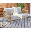  Causeuse de patio en bois massif 2 pièces avec coussins