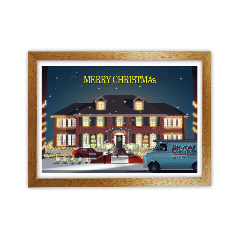 Home Alone by Richard O'Neill - Print, Brown Framed, 64cm H x 88cm W x 3cm D