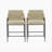 Counter Stool with iron frame-Set of 2-Espresso+Khaki-1622922655