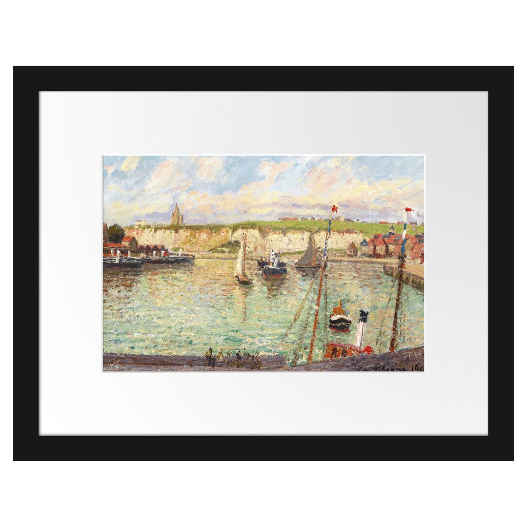 Gerahmter Kunstdruck L'avant-Port De Dieppe Après-Midi von Camille Pissarro