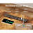 71 Inch Computer Desk With USB Ports, Large Office Desk, Long Study Student Writing Desk, Rustic Brown