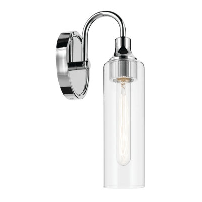 Applique murale 1 lumière 13 "avec verre transparent 13"