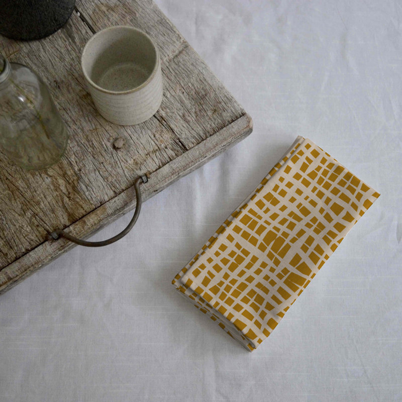 Caddaric 100% Cotton No Pattern Square Napkin