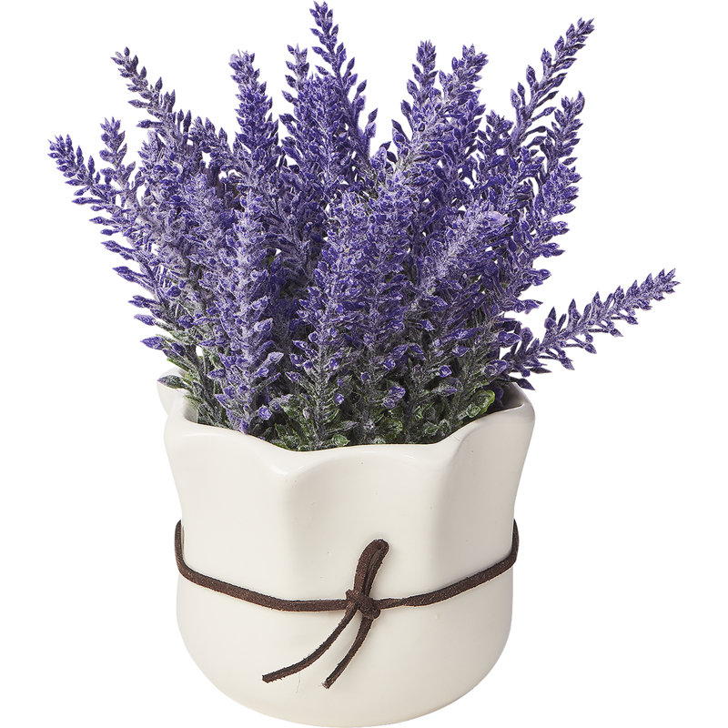 Arrangement floral lavande artificiel en pot