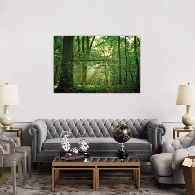 1 Piece Wrapped Canvas Wall Art, 66.04 cm H x 45.72 cm W, Brown Floater Framed