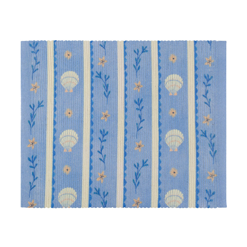 Sea Shells Polyester Striped Rectangle Placemat
