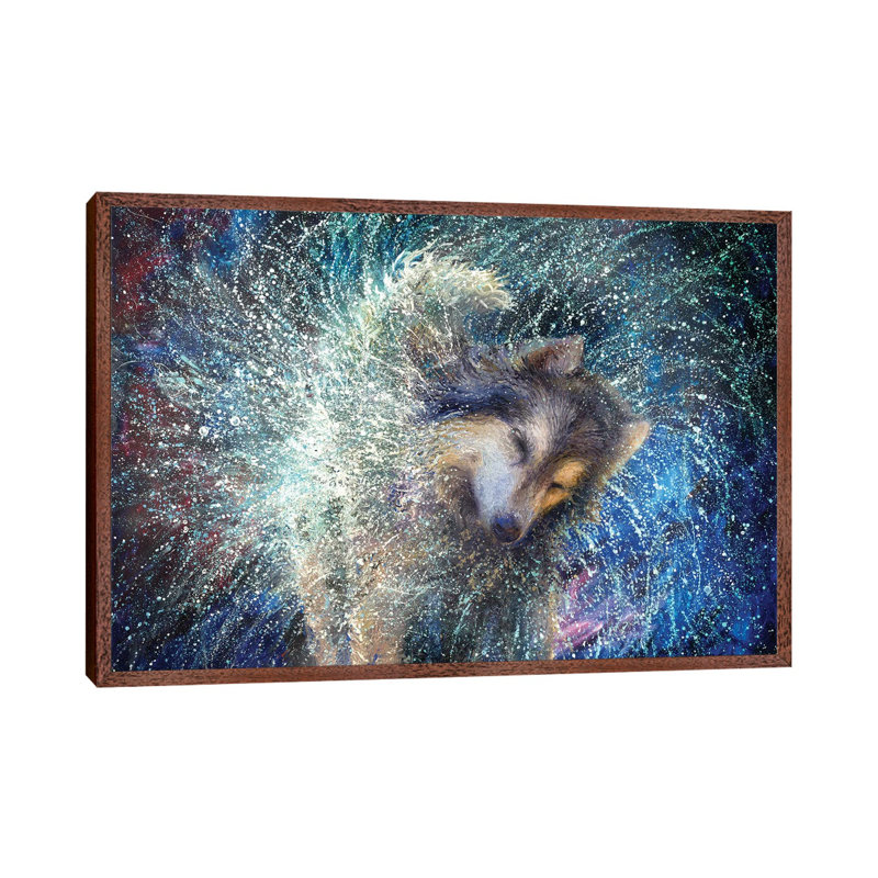 Luna The Sidereal by Iris Scott - Painting on Canvas, 152.5 cm H x 101.5 cm W, Classic Brown Wood Framed