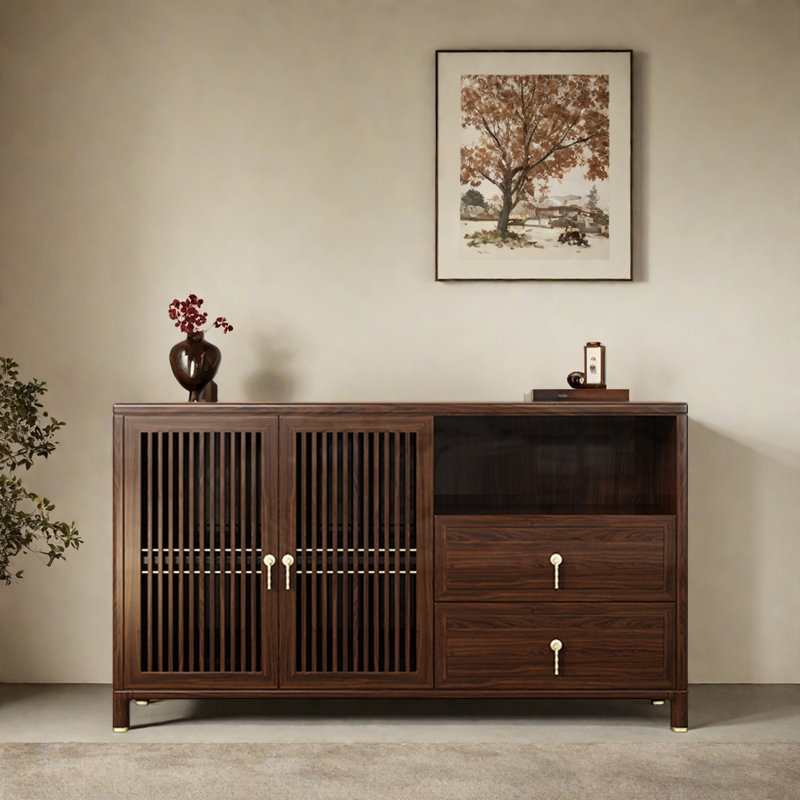 Light Luxury Solid Wood Sideboards Cabinet