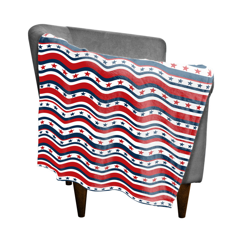 Jeté drapeau étoiles et rayures