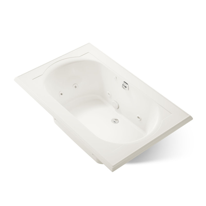 Memoirs 66" X 42" Whirlpool Bath, Drop-In With Center Rear Drain, Biscuit