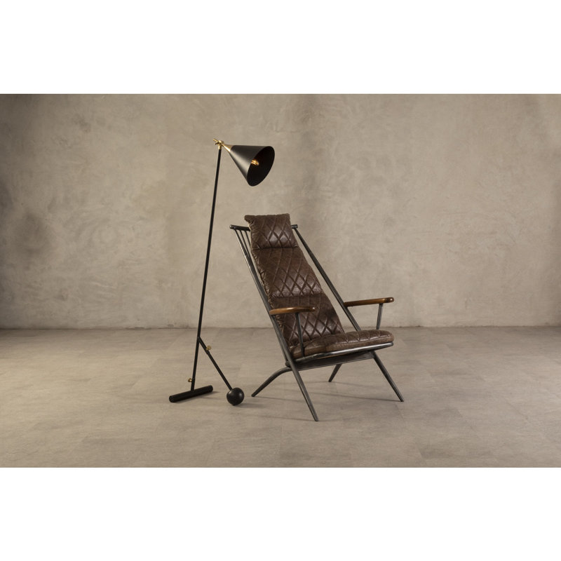 Orono Leather Accent Chair, Brown