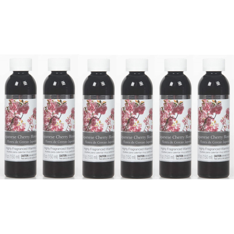 Huiles de chauffage au parfum de cerisier japonais Hosley, ensemble de 6, 5 oz chacune. Cadeau idéal pour les mariages, le spa, le reiki, la méditation et la salle de bain.