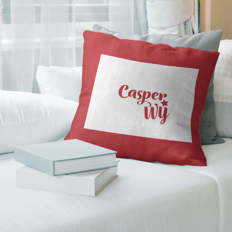 Housse de coussin vermont, Casper, 14 po x 14 po, Rouge